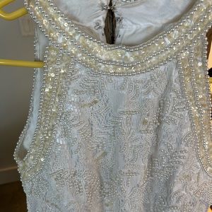 Vintage beaded mermaid style wedding dress! “90’s” very weighted!